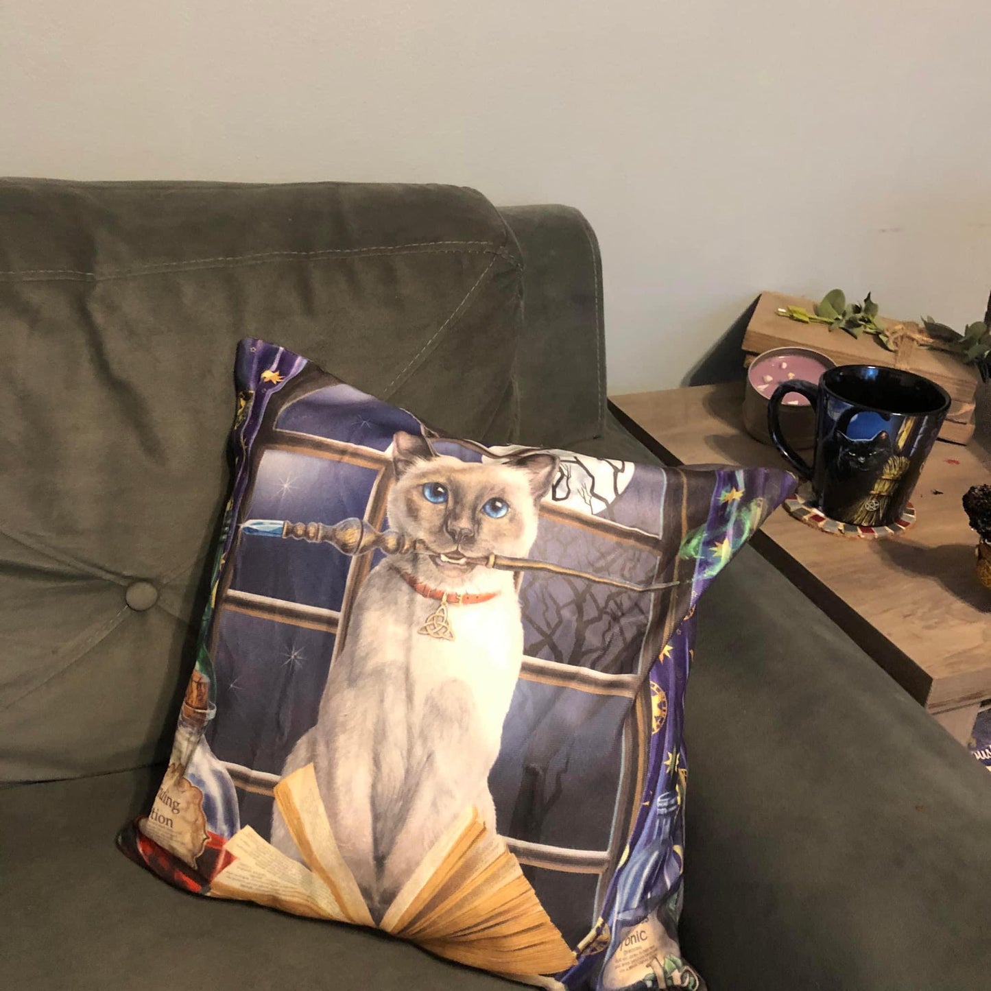 Lisa Parker Hocus Pocus Cat Cushion