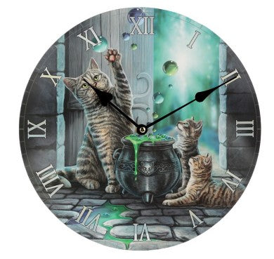 Lisa Parker Hubble Bubble Cat and Kitten Picture Clock