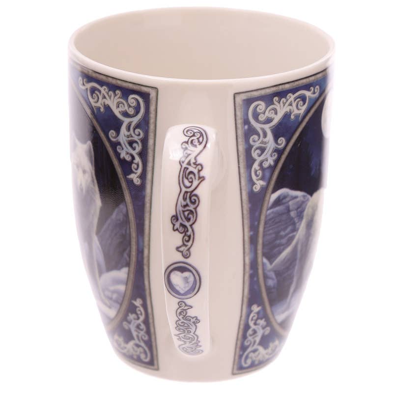 Lisa Parker Winter Warrior Wolf Porcelain Mug